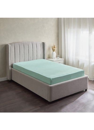 Buy Derby Solid Twin Microfibre Fitted Sheet 200 x 25 x 120 cm in Saudi Arabia