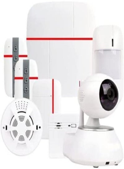 Buy WiFi+GSM alarm systems, including 1x WiFi+GSM alarm panel, 433MHz 1x Wireless motion sensor, 433MHz 1x Door/window sensor, 433MHz 1x Remote controller, 433MHz guard 3 in Egypt