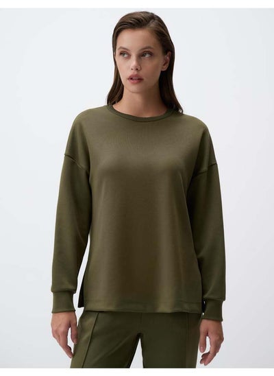 Buy Crew Neck Long Sleeved Oversized Sweatshirt in Egypt