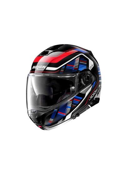 Buy NOLAN N100-5 PLUS N-COM STARBOARD 48 HELMET - BLACK RED BLUE in UAE