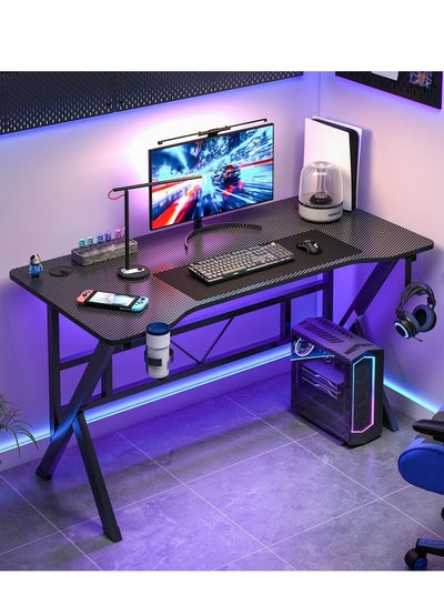 110cm Computer Table ZUIHAO Gaming Desk 110cm Carbon Fiber Computer Table Workstation with K ...