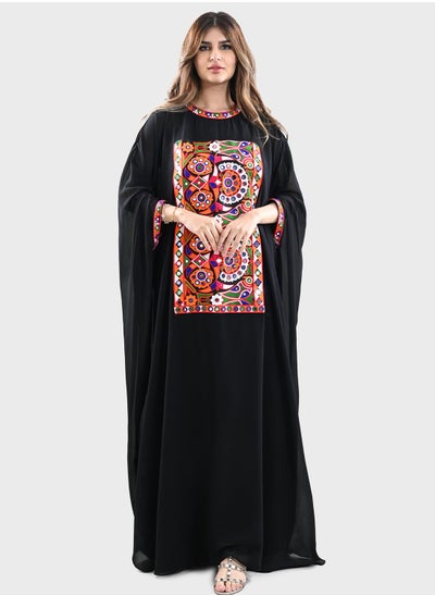 اشتري Printed Cape Sleeve Jalabiya في السعودية