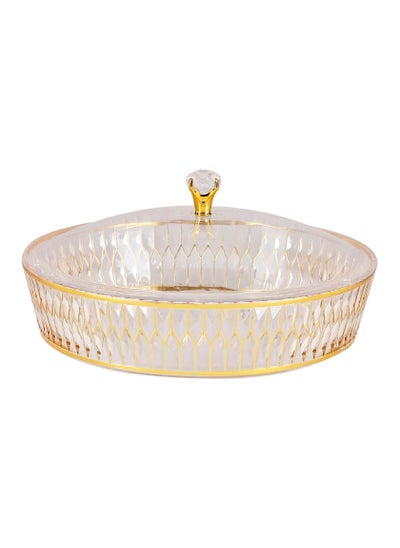 اشتري Round Acrylic Tray Comes with Stylish Lid 30CM في الامارات