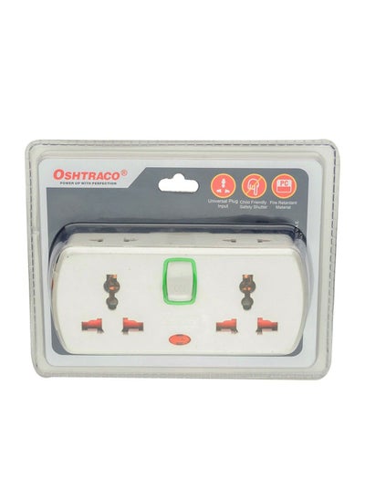 اشتري Oshtraco 13 Amp 2 Way Multi Socket And W.Sw.L+2 Pin Flate في الامارات