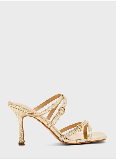 Buy Metallic Strapped Sandals in UAE