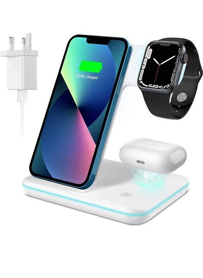 اشتري 3-in-1 Stand Wireless Charger Equipped with 20W QC 3.0 Power Adapter في السعودية