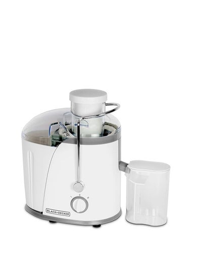 Buy Black & Decker 400w juicer extractor with wide chute white je400-b5 in Saudi Arabia