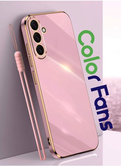 Buy Mobile Phone Case for Samsung A54 Electroplated Protective Case Gold-Purple in Saudi Arabia