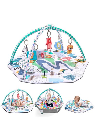 Buy Tummy Time Mat 4 in 1 Baby Gym Activity Play Mat and Ball Pool For Sensory and Motor Skill Development in UAE