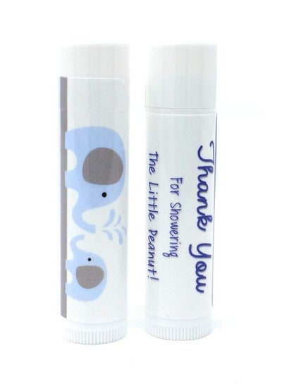 اشتري 12 Elephant Baby Shower Lip Balms Boy Baby Shower Favors Elephant Shower Favors Blue Elephant Favors في الامارات