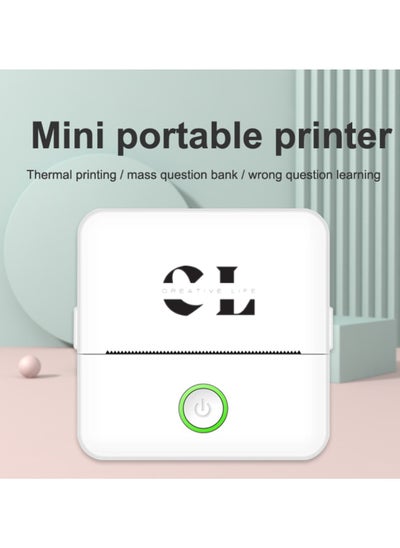 Buy Barcode Mini Portable Printer - Bluetooth Enabled, Multiple Print Modes, High Definition Inkless Direct Thermal Printer, USB Rechargeable in UAE