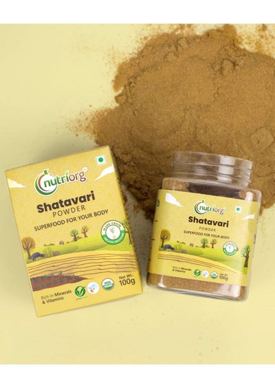 Buy Nutriorg Certified Organic Shatavari Powder 100g in UAE