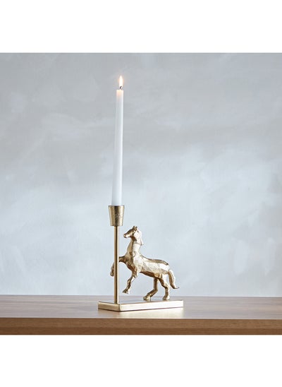 Buy Jax Aluminium Horse Candle Holder 16.5 x 20 x 7 cm in UAE