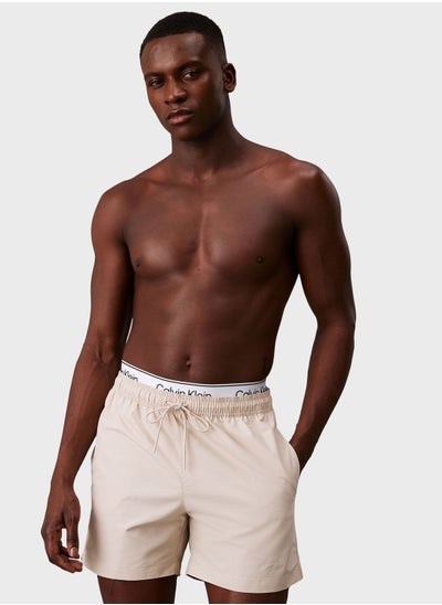 Buy Medium Double Waist Band Swim Shorts in UAE