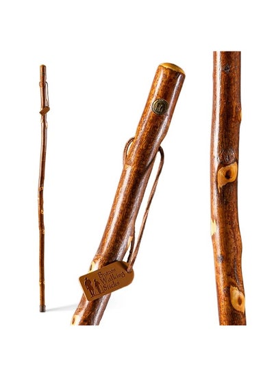 Buy Rustic Wood Walking Stick, Hawthorn, Traditional Style Handle, for Men & Women, Made in the USA, 55" in UAE