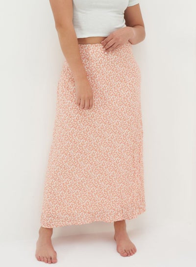 Buy Floral Print Tiered High Waist Skirt in UAE