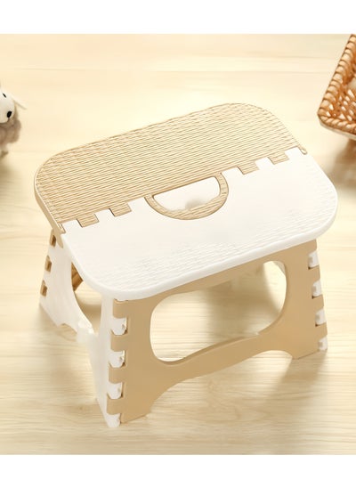 Buy Compact Foldable Stool, Plastic Folding Step Stool, Kitchen Garden Bathroom Stepping Stool for Kids Adult Outdoor Activity Portable Tool Camping Chairs Home Outdoor Folding Bench Lightweight Casual in UAE