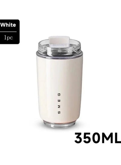 Buy Coffee Mug, Vacuum Insulated Travel Mug, Spill Proof Leakproof Tumbler With Lid, Double Wall Vacuum Insulation Flask for Hot And Cold Drinks At Home, Office, Car, (1pc White) in UAE