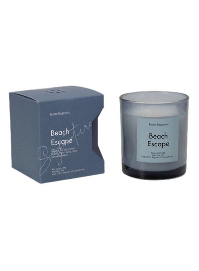 Buy Dash Velvet Beach Escape Jar Candle, Blue & White - 206 gm in UAE