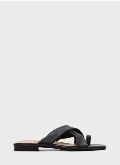 Buy Cross Over Toe Loop Flat Sandal in Saudi Arabia