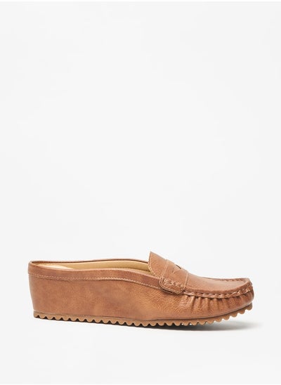 Buy Women's Solid Slip-On Flatform Loafers in Saudi Arabia