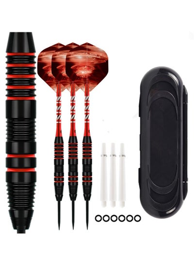 Buy 3Pcs/Set Professional Aluminium Alloy Plastic Darts Shaft Tip Flights 22g with Box 14.5*4.8*2cm in UAE