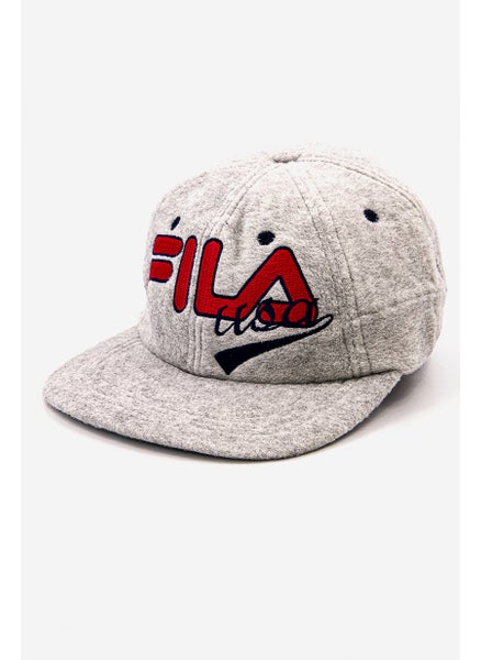 Buy Men Retro Vintage USA Logo Cap, Grey in Saudi Arabia