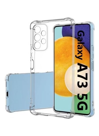 Buy Case for Samsung Galaxy A73 5G Case Cover Clear Back Air Cushion Soft Silicone Shockproof Anti-Scratch Protective Bumper Shell Corner in UAE