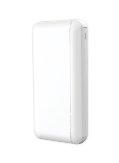 Buy Powerology 20000mAh Quick Charging Power Bank - White in UAE