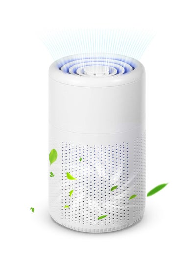 Buy 2 in 1 Air Purifiers for Home Bedroom, HEPA Air Purifier with USB Charging, for Desktop Living Room Office, Air Cleaner, Portable Air Filter for Pollen, Dust,Dander,White in Saudi Arabia