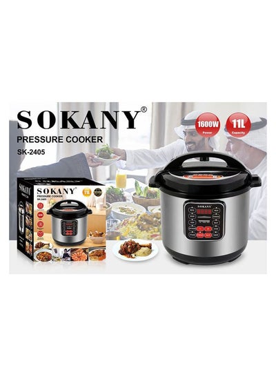 Buy Sokany Multifunctional Stainless Steel Pressure Cooker 11L / 1600 w sK-2405 in Egypt