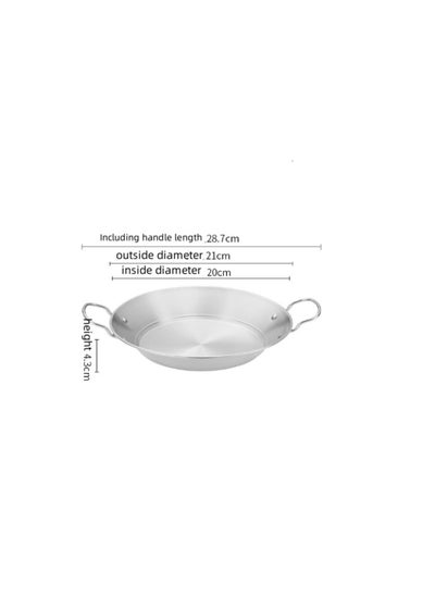 Buy New Stainless Steel Flat Bottomed Dry Pan in Saudi Arabia