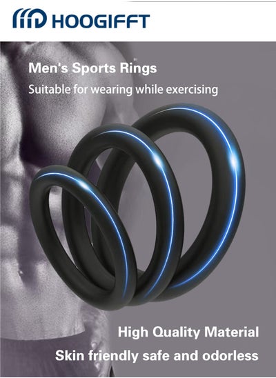 Buy Silicone Ring Men Sports Ring Elastic Easy Stretch Resistance Tear Resistance Exercise Ring Extended Endurance Waterproof Wear Resistant Soft Suitable for Male Sports Home（3 Piece） in Saudi Arabia