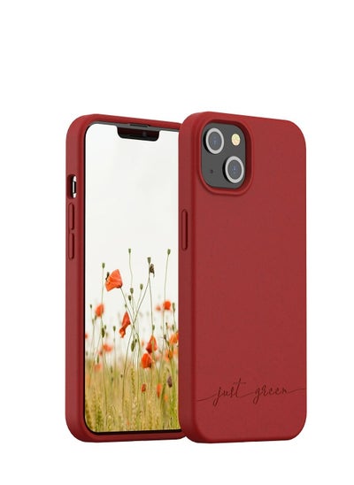 اشتري Just Green iPhone 13 case Natural Red - Eco-designed في الامارات