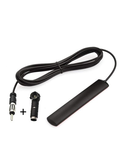 اشتري FM Aerial FM Car Radio Antenna Din Adapter Patch Antenna 3m Cable Windshields Paste Antenna في السعودية