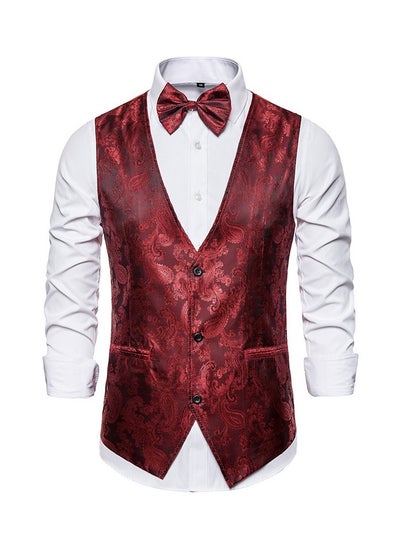 Buy New Men's Jacquard Vest For Men in Saudi Arabia