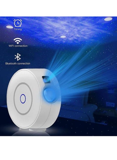 اشتري Smart Star Projector, Smart WiFi App Voice Control, 3D LED Galaxy Projector Night Light with Nebula, Compatible with Google Assistant, RGB Dimmable, Timing, for Kids Bedroom Party Decor White في الامارات