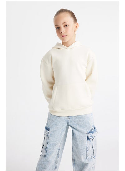 Buy Boy Knitted Regular Fit Hooded Long Sleeve Sweatshirt in Egypt