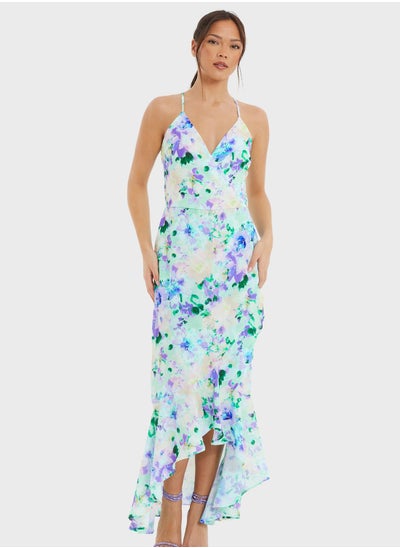 اشتري Floral Printed Crepe Dress في الامارات