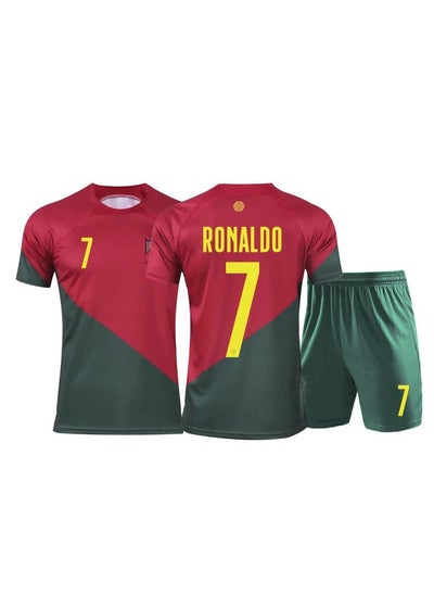 Buy M MIAOYAN 2022 World Cup Portugal jersey No. 7 Ronaldo adult men's and women's football suit suit fan suit in Saudi Arabia