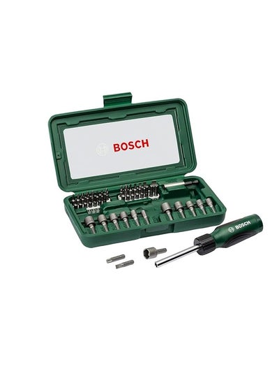 Buy BOSCH - Promo Screwdriver Bit Set, 46 pieces, Magnetic universal holder for fast bit changes and a reliable screw hold in the bit in Saudi Arabia