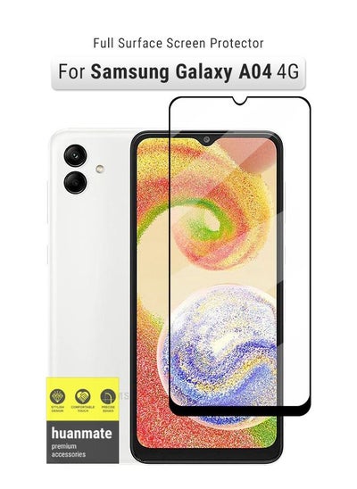 Buy Edge to Edge Full Surface Screen Protector For Samsung Galaxy A04 Black/Clear in Saudi Arabia