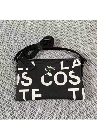 Buy Lacoste Solid Small Zipper Wallet Crossybody in UAE