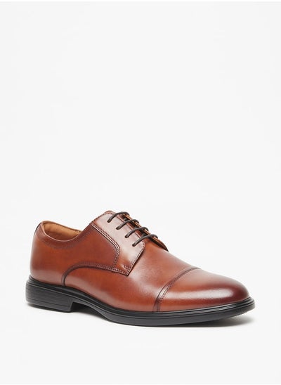 Buy Men's Solid Lace-Up Derby Shoes in UAE