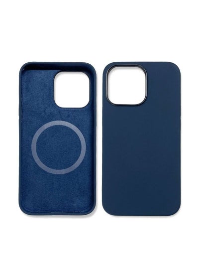 اشتري iPhone 14 Pro Max Case, Protective Back Cover Silicone with Magsafe Case for iPhone 14 ProMaxBlue6.7" في الامارات