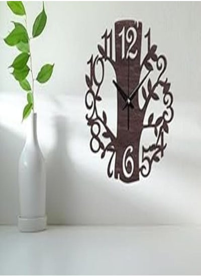 Buy Tree wall clock Dark Brown 40 cm in Egypt