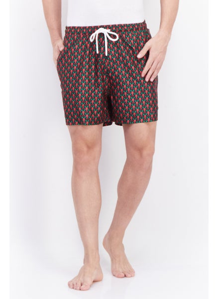 اشتري Men Allover Print Board Short, Red/Pink Combo في الامارات