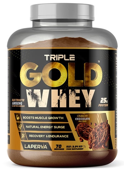 Buy Triple Gold Whey Boost Muscle Growth Recovery  Crunch Chocolate 5 LB in UAE