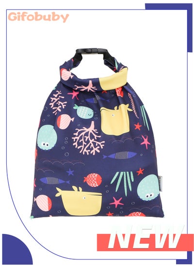 اشتري Wet Dry Bags, Waterproof Reusable Wet Bag for Baby Cloth Diapers & Breast Pump Parts, Gym Bag Stroller Toiletries Organizer for Swimsuit Wet Clothes في الامارات