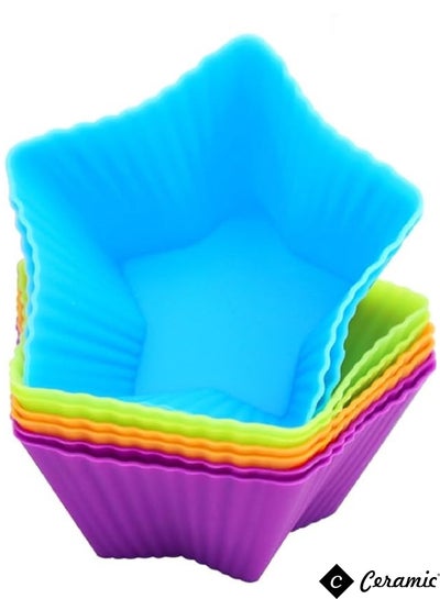 Buy Silicone Muffin 42 Pack Cups Selizo Silicone Cupcake Baking Cups Reusable Muffin Liners Cupcake Wrapper Cups Holders for Muffins Cupcakes and Candies in UAE